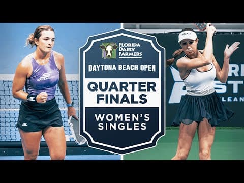 Catherine Parenteau vs Lara Giltinan at the Florida Dairy Farmers Daytona Beach Open