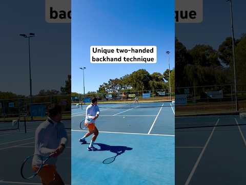Vuk Velickovic (UTR 11.52) showing off his two-handed forehand 😳BRB going to test this out on court