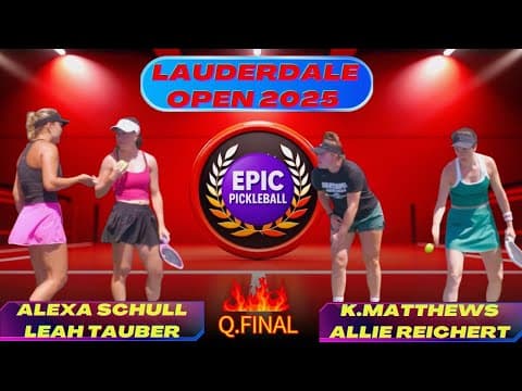Schull/Tauber vs Matthews/Reichert | Women's Doubles QF | APP Fort Lauderdale Open