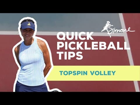 Pickleball: Slow-motion top spin volley from Simone Jardim