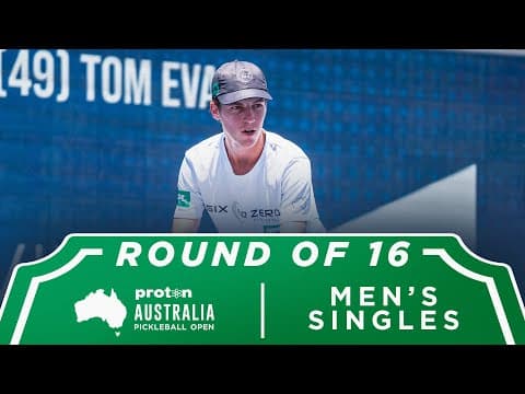 Tom Evans vs Vuk Velickovic at the Proton Australia Pickleball Open