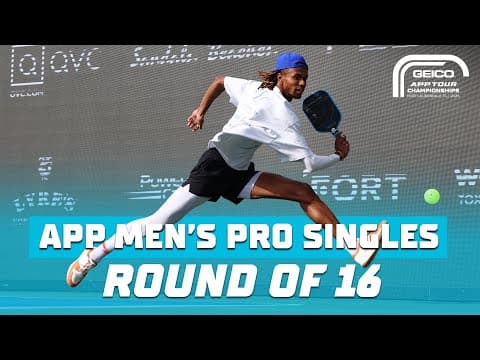 Jordan Chrysostom Athleticism on Display in Men's Singles Round of 16 vs. Zack Taylor | APP Tour