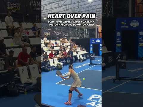 Long Yufei unbelievable comeback from 1-7 down feeling unwell from heatstroke #pickleball #ppatour