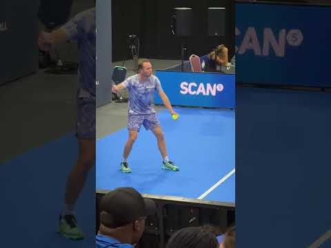 Louis Laville English open pickleball serve in slow motion