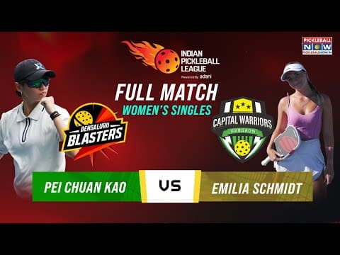 Bengaluru vs Gurgaon | Women’s Singles | Emilia Schmidt Defeats Pei Chuan Kao 15-10 | IPBL 2025