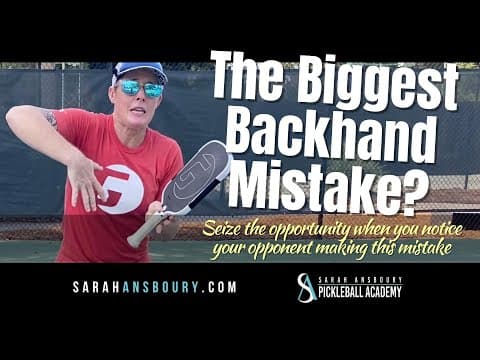 The Biggest Pickleball Backhand Mistake - Pro Tip - Sarah Ansboury