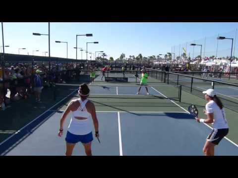 USAPA Nationals 2016 50+ WD 1/8 Finals (part) Mona Burnett/Diane Ahern v D Zinsmaster/S Whitehouse