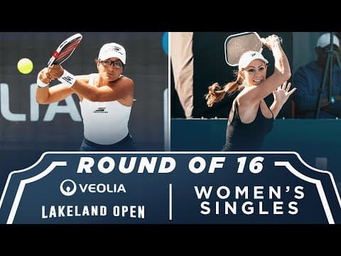 Catherine Parenteau v Lara Giltinan at the Veolia Lakeland Open