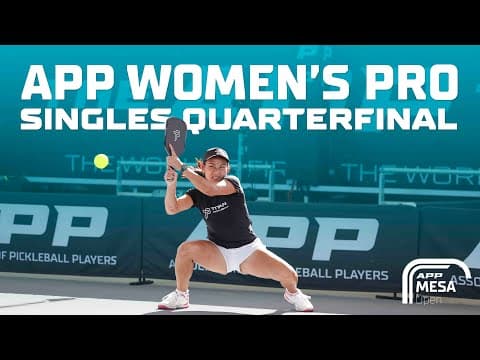 Women's Pro Singles Quarterfinal - Domenika Turkovic vs. Trang Huynh Mcclain | APP Mesa Open