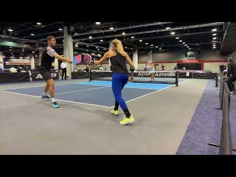 Susannah Barr and Andrei Daescu vs. Richard Livornese and Amanda Hendry. APP Chicago 2023