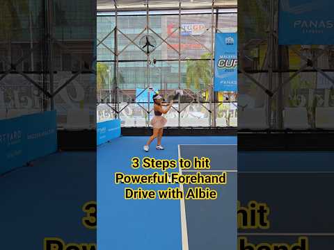 3 Steps to hit a forehand drive in Pickleball PPA Pro Player Albie Huang #pickleball #pickleballtips