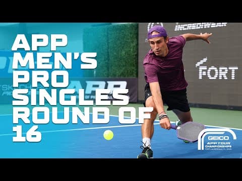 Dusty Bower vs Purple Jesus Manthou in Men's Pro Singles Round of 16 at GEICO APP Tour Championships
