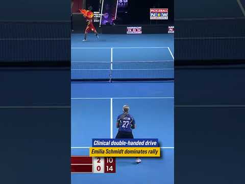 Clinical Double Handed Drive 🔥 Emilia Schmidt Dominates Rally 💪 #shorts #shortsfeed #viral #ytshorts