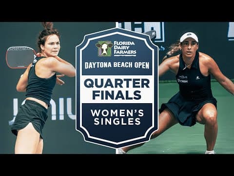 Lea Jansen vs Seone Mendez at the Florida Dairy Farmers Daytona Beach Open