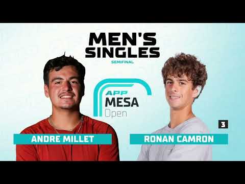 Top Young Pickleball Standouts Play in Men's Pro Singles Semifinal - Ronan Camron vs. Andre Millet